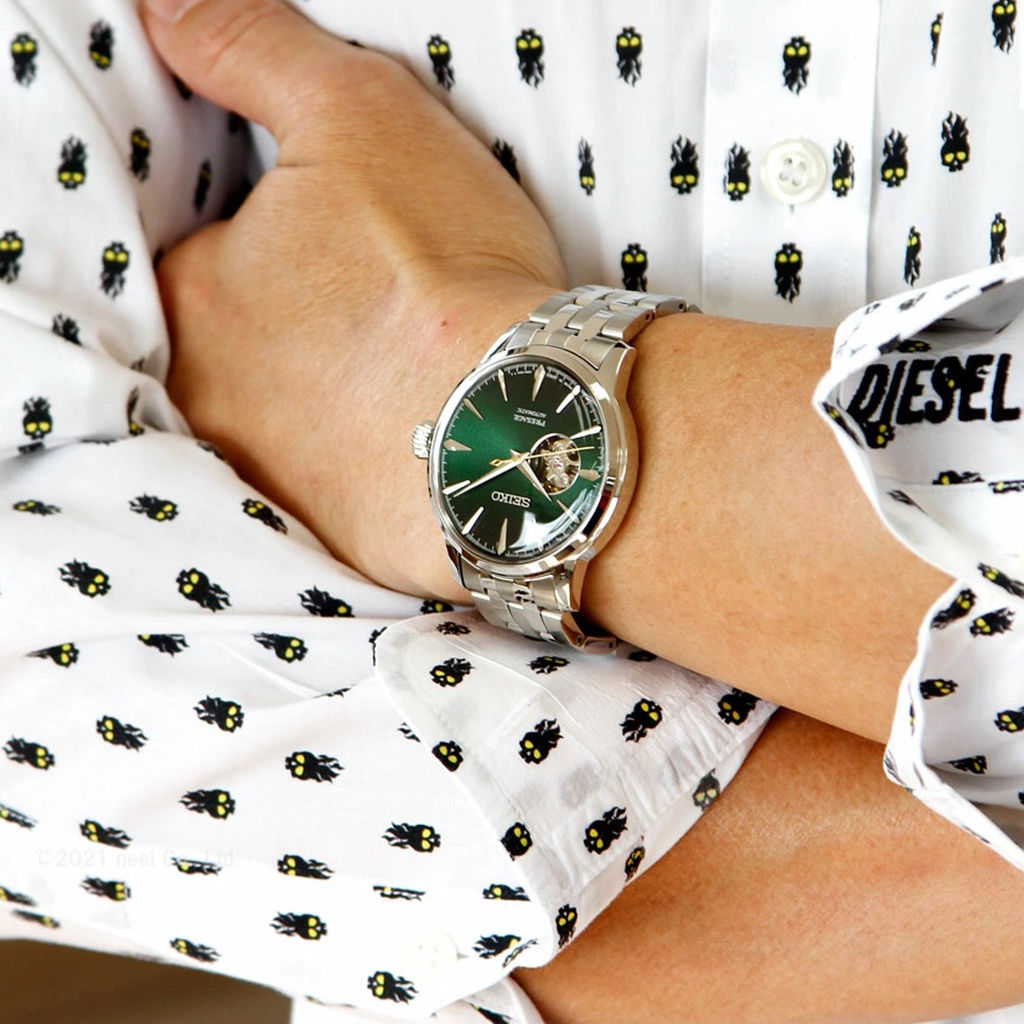 Presage Cocktail Time Silver Green 40.5mm